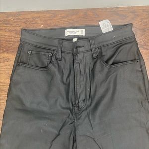 Abercrombie curve love pleather coated jeans